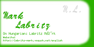 mark labritz business card